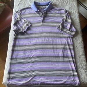 Nike Dri Fit Striped Purple and Gray Shirt Springfield country club size large